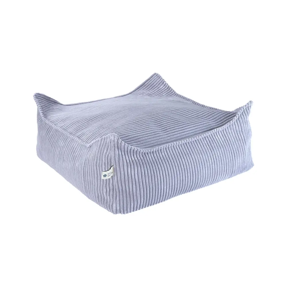 Wigiwama Cotle Square Ottoman - Κοτλέ Τετράγωνο Σκαμπό Πουφ - Light Blue