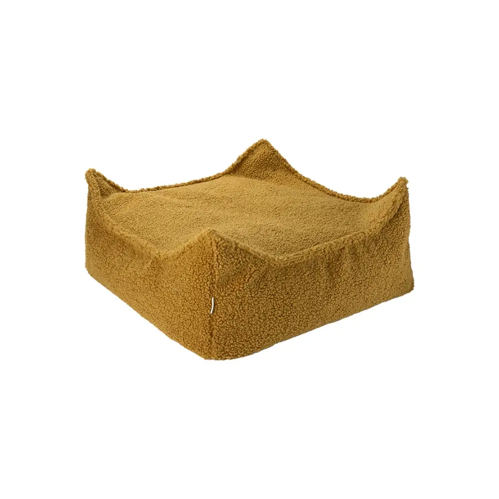 Wigiwama Bucle Square Ottoman - Μπουκλέ Τετράγωνο Σκαμπό Πουφ - Yellow