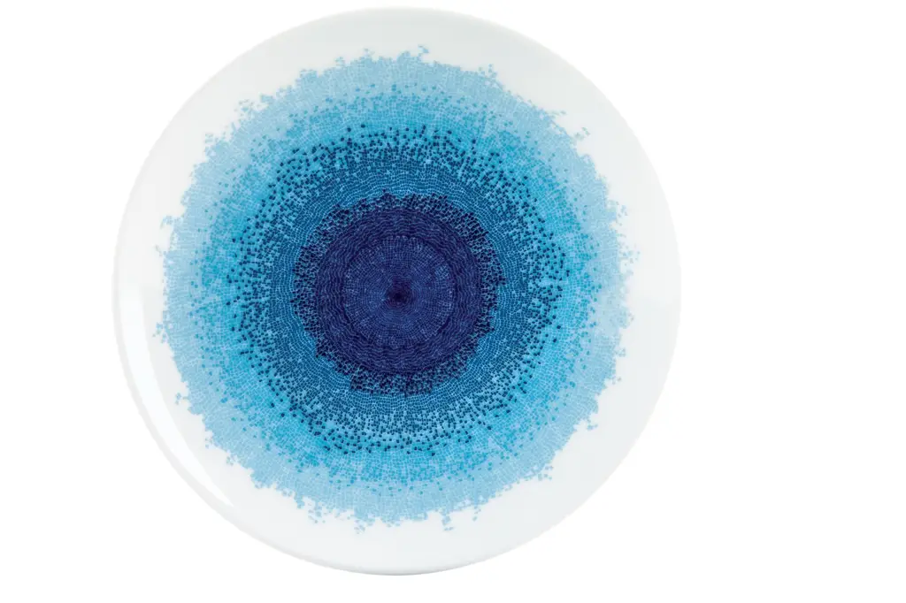 Apeiron Blue Ionia Porcelain Fruit Plate Set of 6 - 20.5 cm