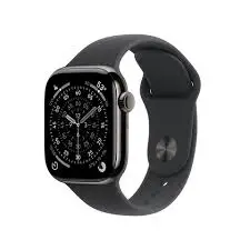 Apple Watch Series 11 GPS + Cellular - 42mm Slate Titanium + Μαύρο Αθλητικό Λουράκι S/M MF8R4W