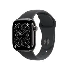 Apple Watch Series 11 GPS Cellular 42mm - Θήκη Slate Titanium με Μαύρο Αθλητικό Λουράκι M/L MF8T4W