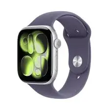 APPLE WATCH SERIES 11 GPS + CELLULAR 46MM ασημί ALUMINIUN θήκη με PURPLE FOG λουράκι SPORT M/L