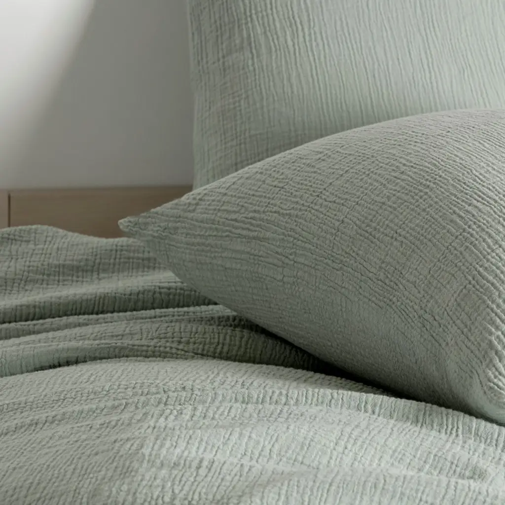 Cotton Muslin Tetra Κάλυμμα Παπλώματος - Sage Green