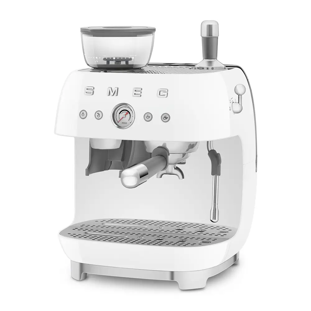 SMEG EGF03WHEU - Μηχανή Εσπρέσο 50' Style με Ενσωματωμένο Μύλο Λευκό