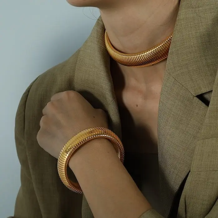 Chunky Stretch Design Βραχιόλι n Τσόκερ