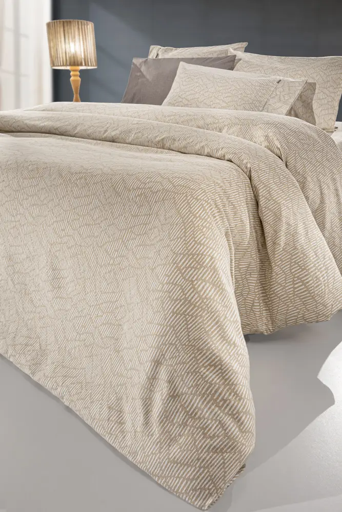Σετ Σεντόνια Brenta Camel Flannel - 4 τμχ