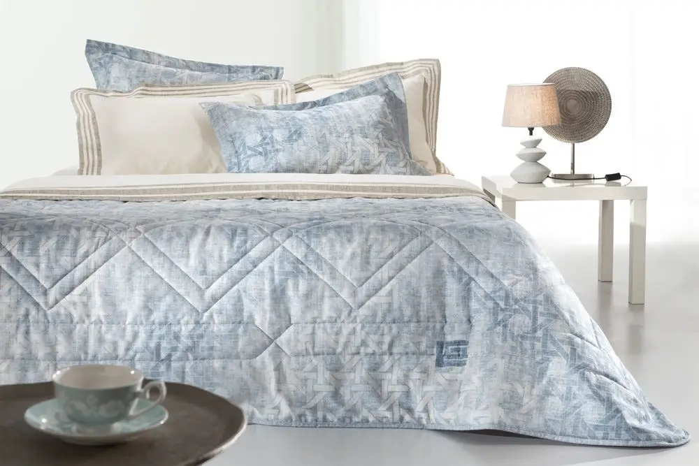 Κουβερλί Vienna Ocean - Printed Σχέδιο - Microfiber & Λινό