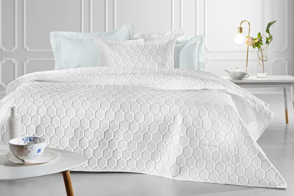 Σετ 3τμχ Κουβερλί Hive White - Jacquard