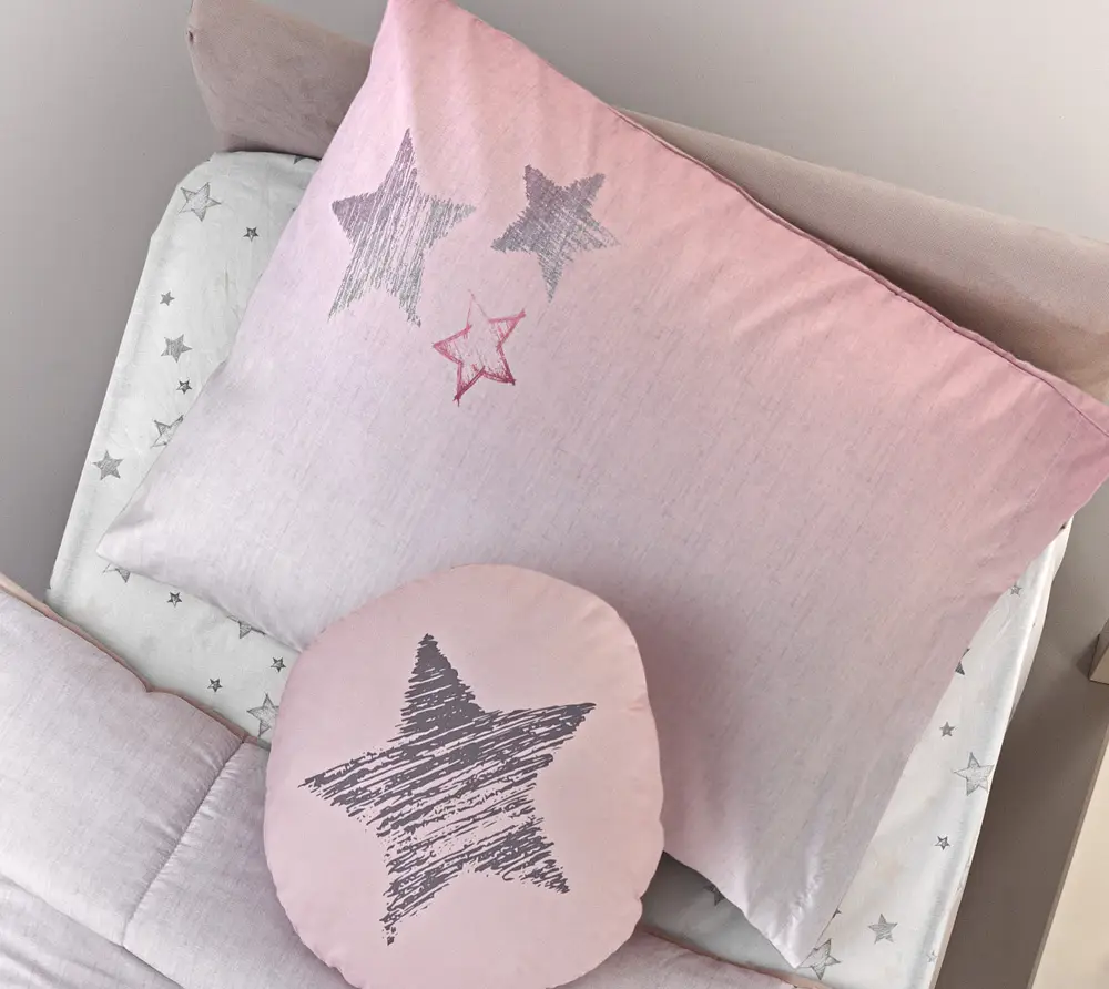 Orin Pudra Διακοσμητική Μαξιλαροθήκη Microfiber με Αστέρι