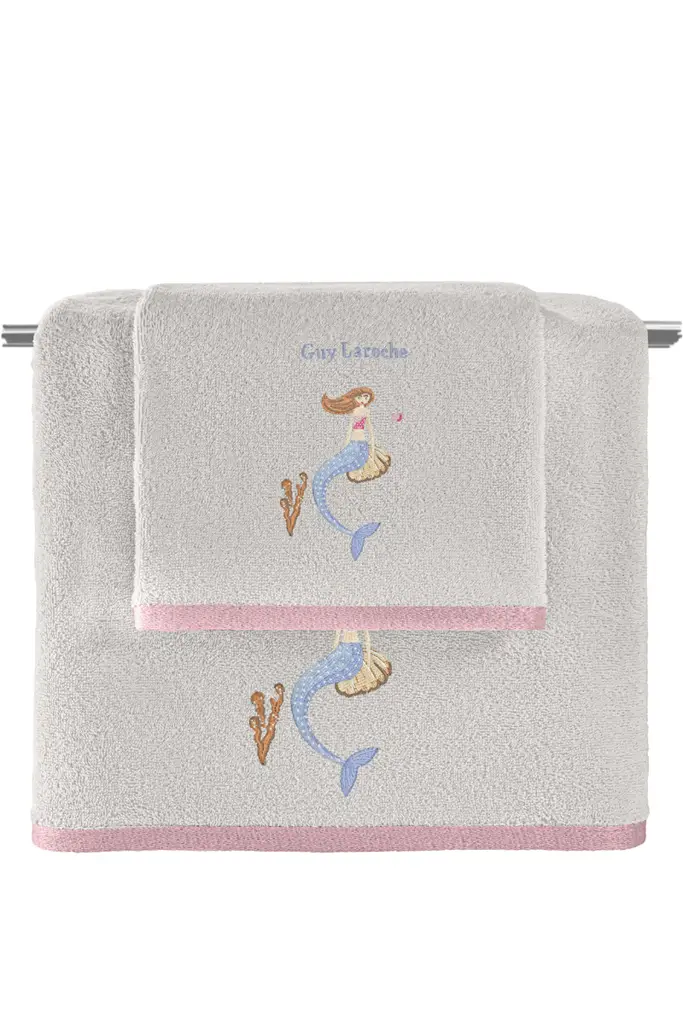 Merida Pink-Silver Βρεφικές Πετσέτες Σετ 2τμχ