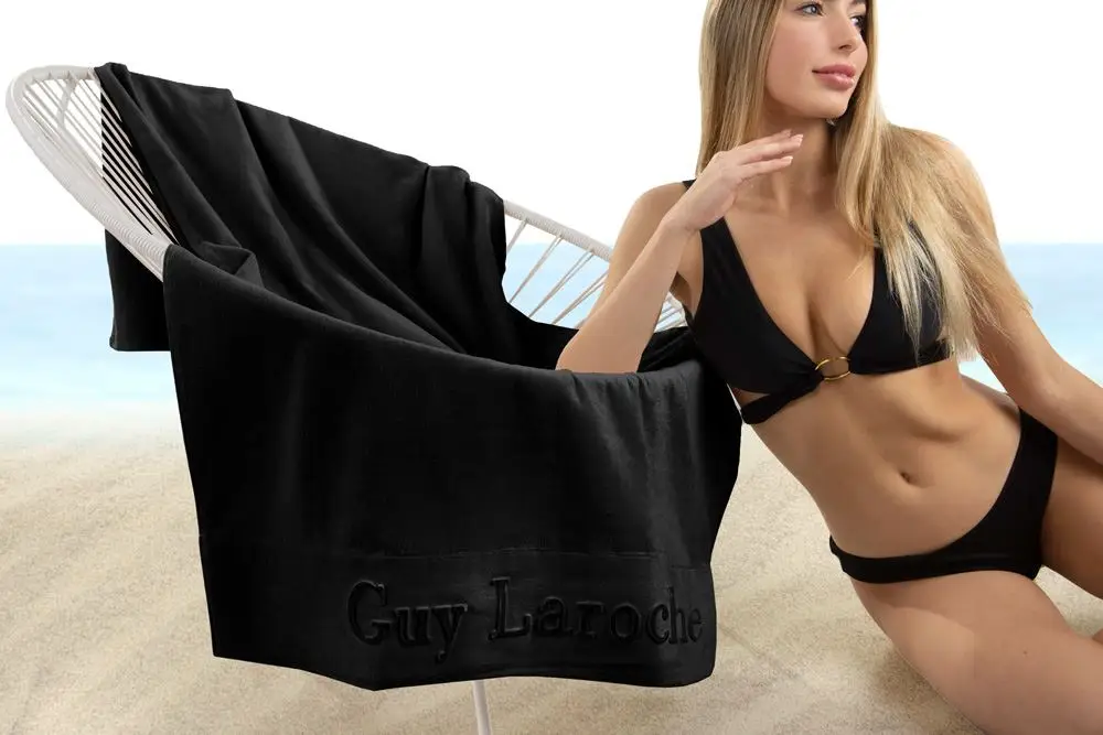 Πετσέτα Θαλάσσης Varadero Black Guy Laroche Paris 80x170εκ
