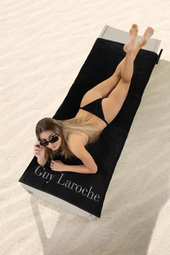 Guy Laroche Paris - Πετσέτα Θαλάσσης Oceano Black 80x170