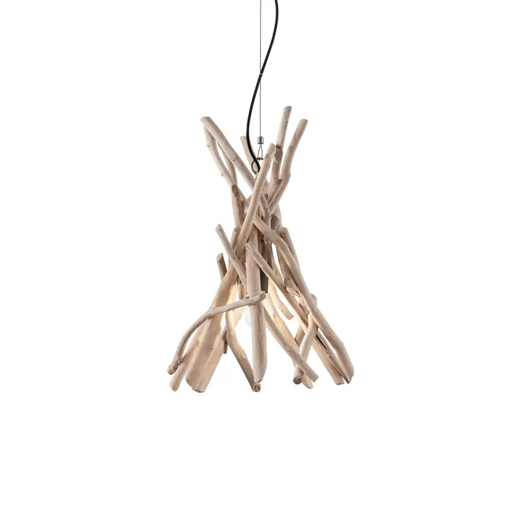 DRIFTWOOD/1 Μεταλλικός σκελετός και μπράτσα με φυσικό ξύλο