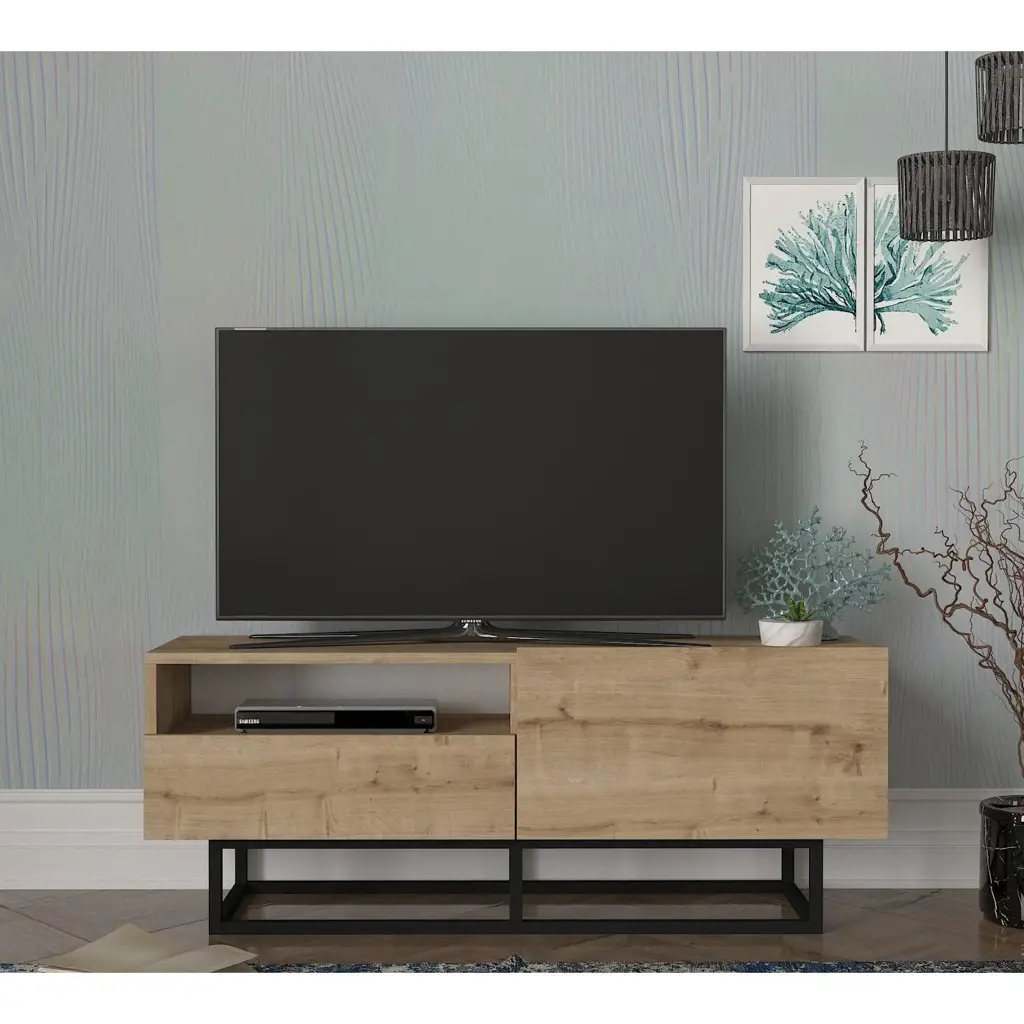 ArteLibre Ios Έπιπλο Τηλεόρασης - Φυσικό 120x37x46cm