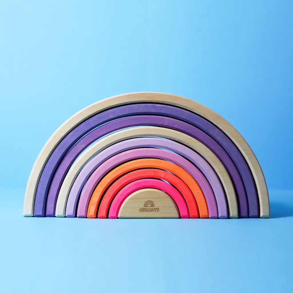 Grimm's Rainbow Neon Pink - Παιχνίδι Μετρήματος Ουράνιο Τόξο Νέον Ροζ - Ξύλινο