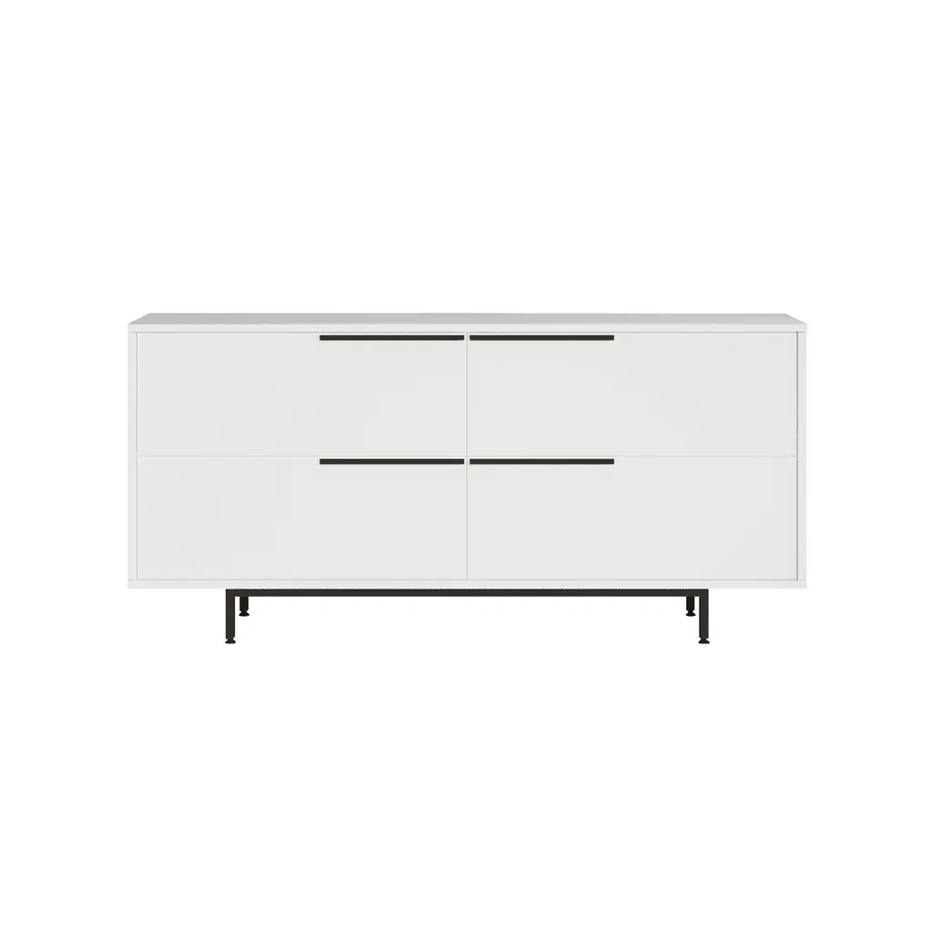Μπουφές ArteLibre CARTMEL Λευκό Μοριοσανίδα/Μέταλλο 44.5x160x74.3cm