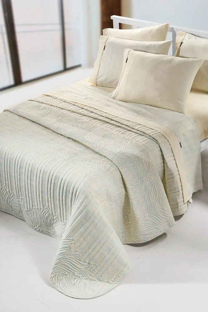 Σετ Κουβερλί + Σεντόνι Carrara Blue - 1+1 230x250εκ.