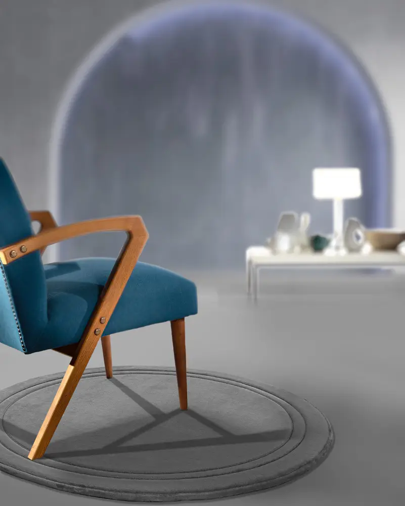 Χαλί Softy Charcoal Round από Memory Foam