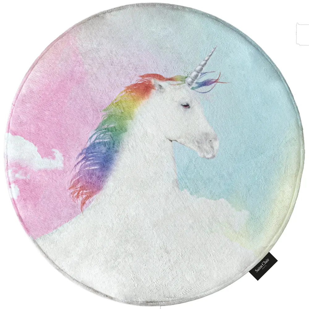 Στρογγυλό Χαλί Softy Unicorn Μονόκερος 100cm