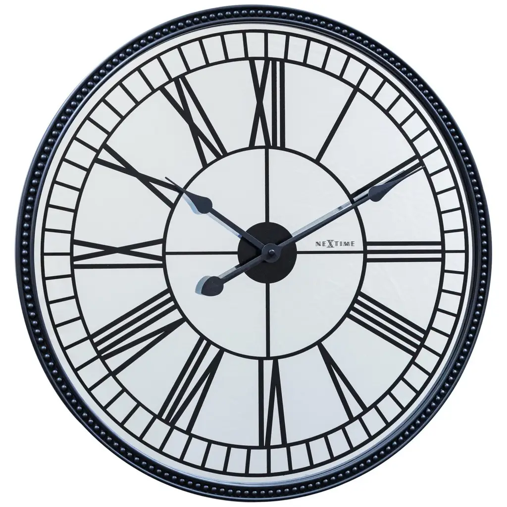 NeXtime Cleopatra Mirror Ρολόι Τοίχου - 56 cm - Μαύρος Καθρέφτης