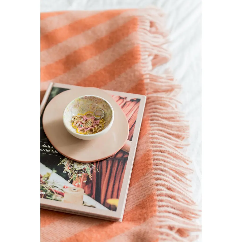 Filip Melon Jacquard Μάλλινη Κουβέρτα - 80% Νορβηγικό Μαλλί