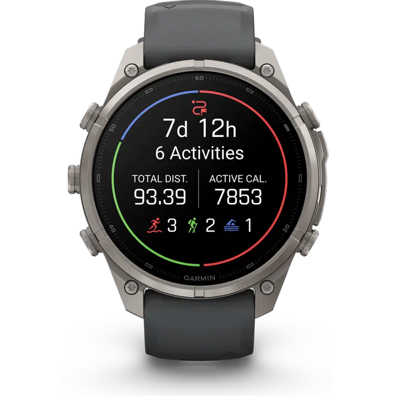 Garmin Fenix 9 Pro Smartwatch - 47mm, Titanium, Graphite/Black