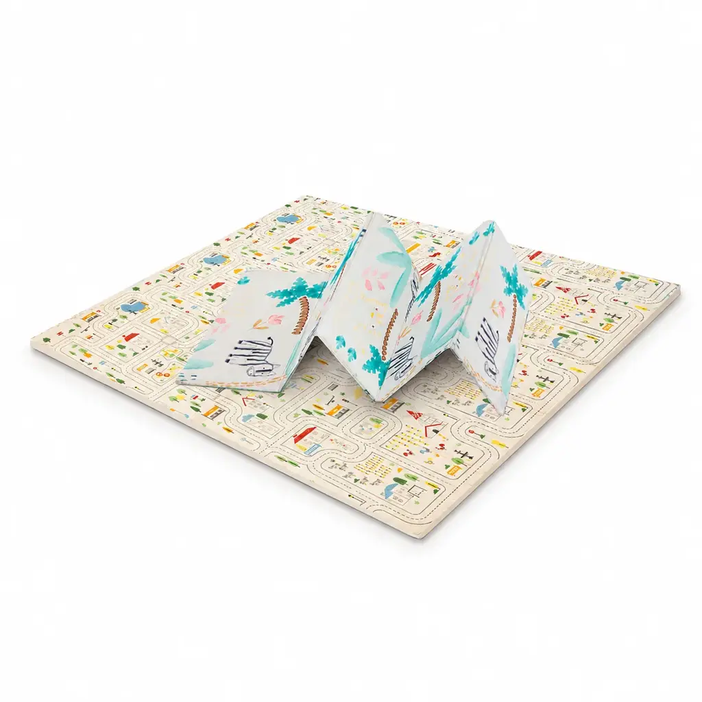 AS23186 City Animals Folding Activity Mat 120x180 cm - Carry Bag