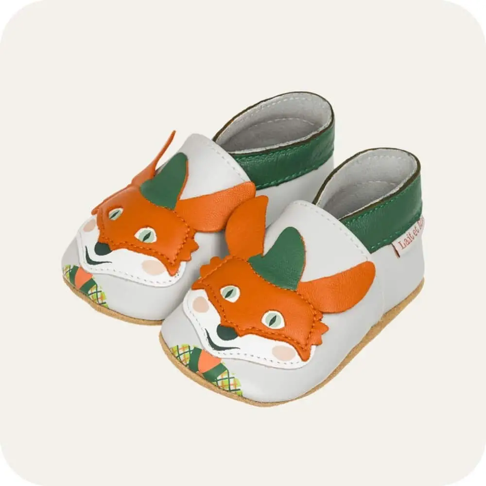 Robin Hood Fox Μαλακές Δερμάτινες Παιδικές Παντόφλες