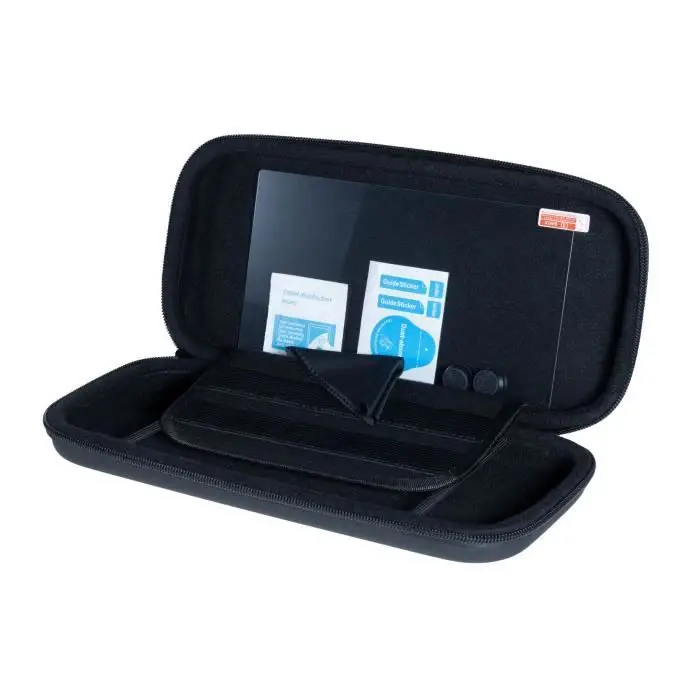 S2-P STARTER PACK τσάντα μεταφοράς Nintendo Switch 2 αντισοκ θήκη 10 υποδοχές για κάρτες παιχνιδιών προστασία οθόνης για Nintendo Switch 2 – γυάλινη μεμβράνη ασφαλείας – grips αντίχειρα