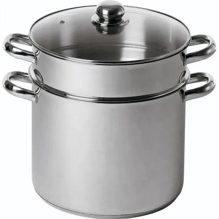 BAUMALU Combiné Traiteur - Κουσκουσιέρα Ø26cm 11L, επαγωγική, Γκρι