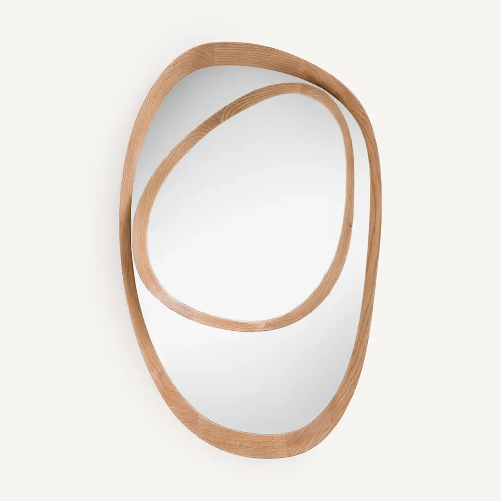 Infinity Asymmetrical Oak Mirror 63.3x100cm