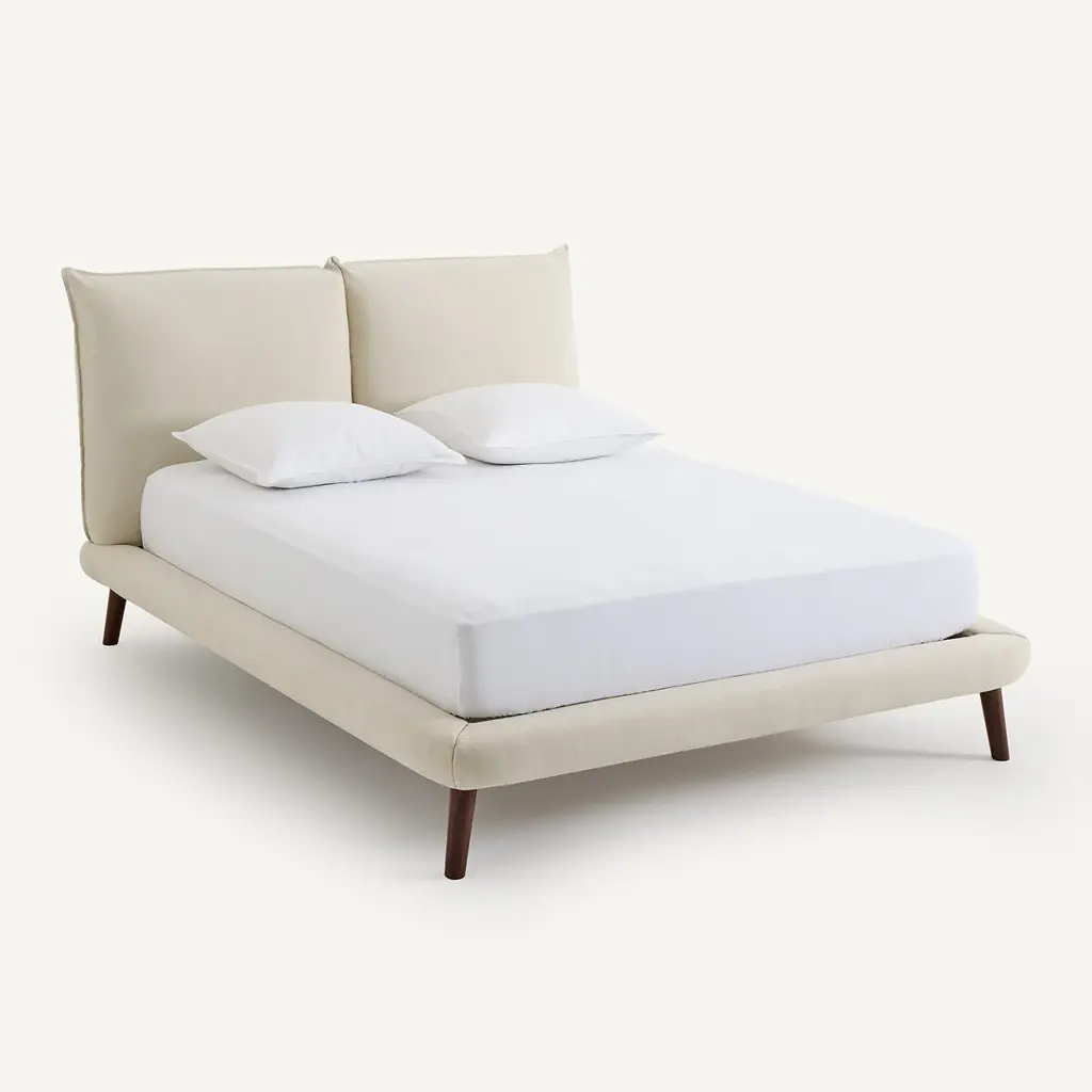 Aurore Linen Cotton Double Bed Frame 197x230cm