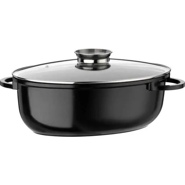 GSW 410571 Ταψί για Ψήσιμο Gourmet Ceramica XL Οβάλ 8,5 L Μαύρο