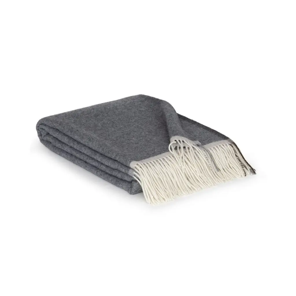 Ριχτάρι Merino/cashmere MILANO Grigio Orlo - 200 x 140 cm