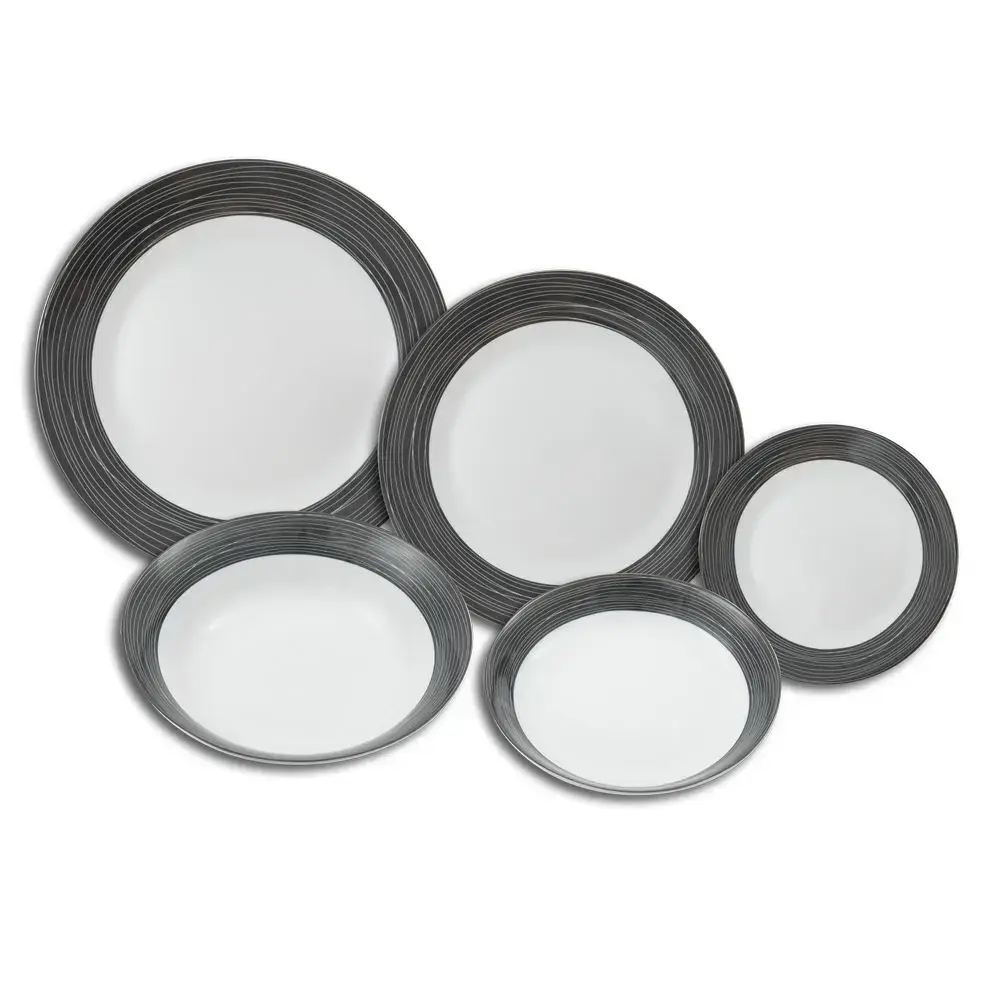 HFA σετ 20 τεμ. σερβίτσιο πιάτων πορσελάνης Orbit Dark Grey