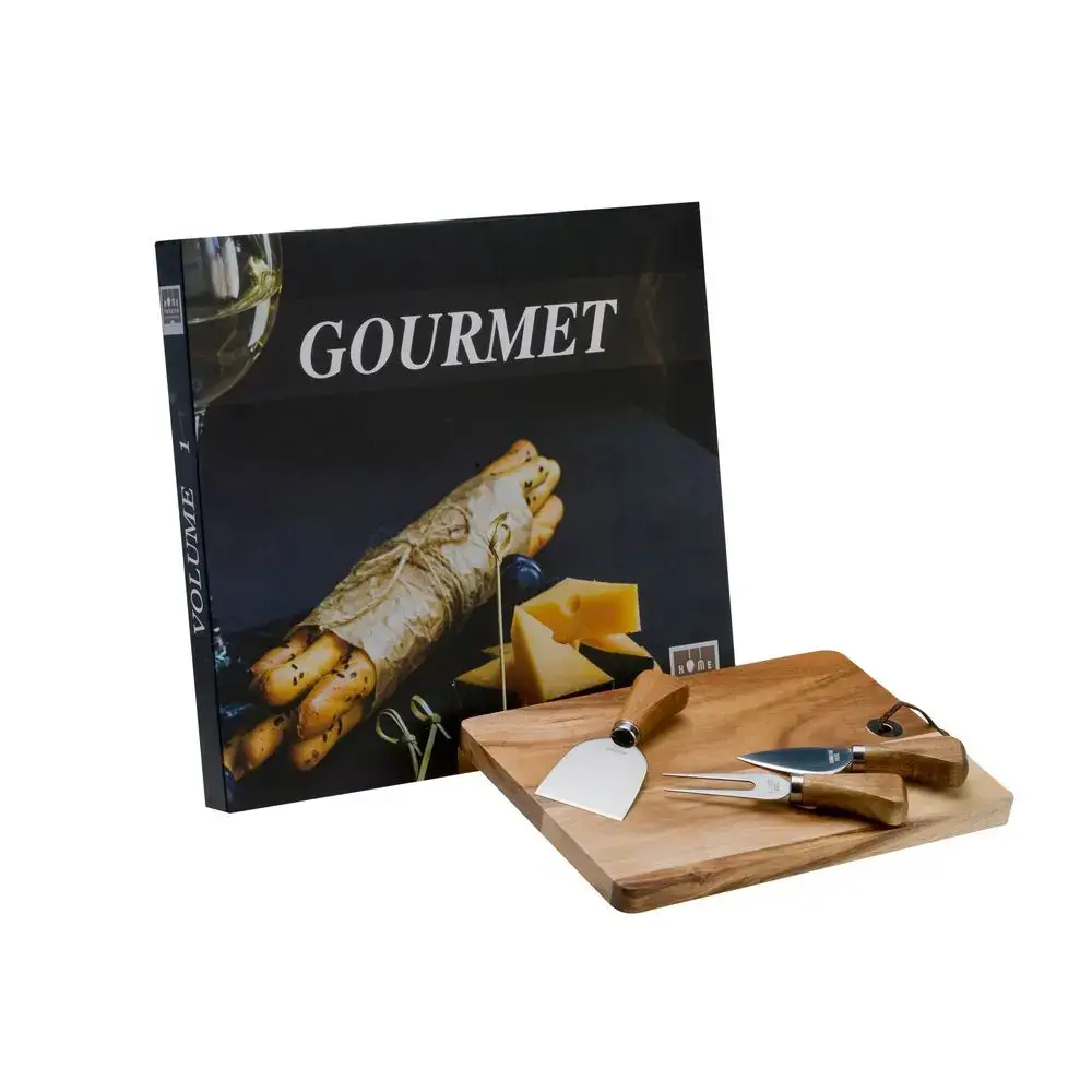 HFA ξύλινο πλατό GOURMET με 3 μαχαίρια τυριού