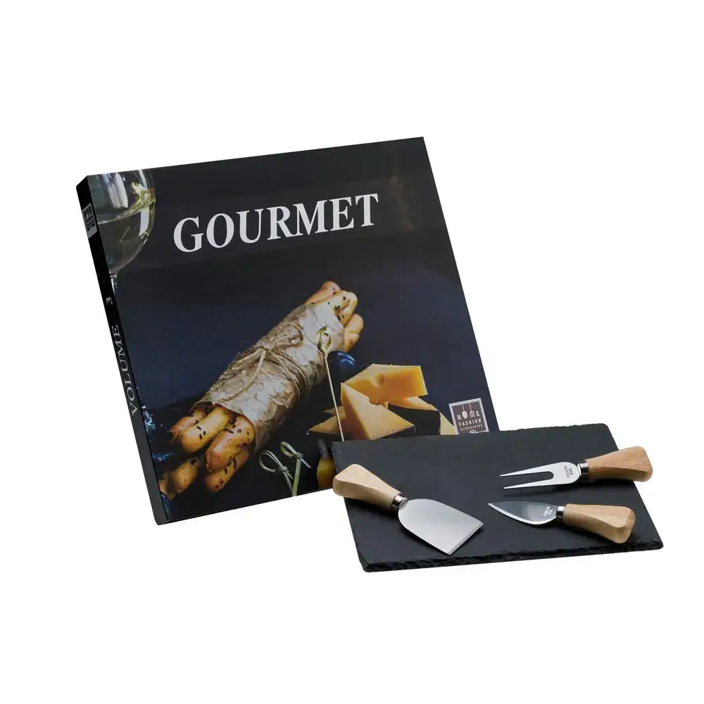 HFA Πέτρινο πλατό GOURMET με 3 μαχαίρια τυριού
