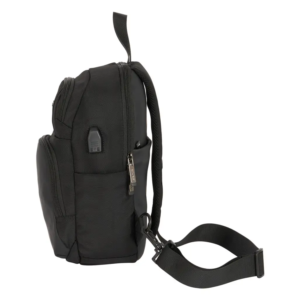 Safta BUSINESS - Mini Σακίδιο - 1 Λουράκι, Tablet 11", USB, Μαύρο