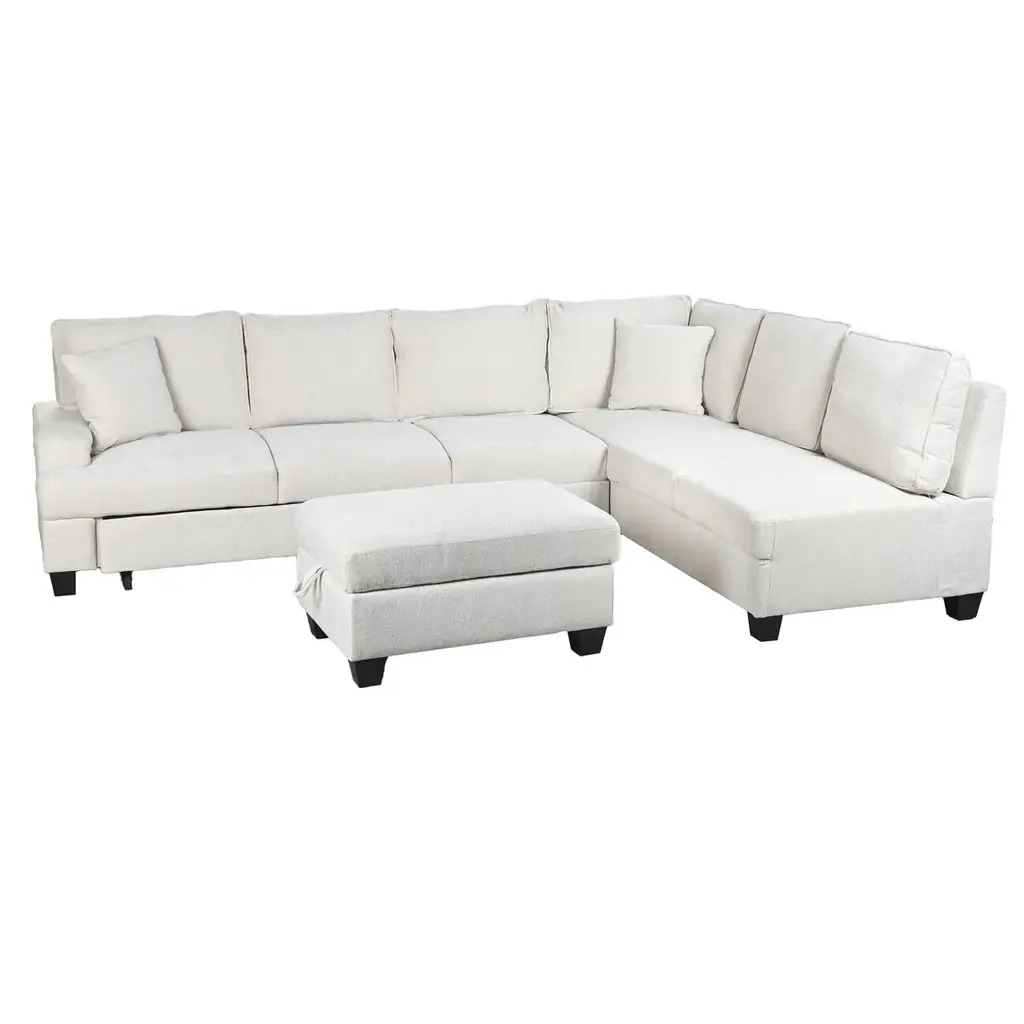 Καναπές-Κρεβάτι Home ESPRIT Μπεζ MODERN 285 x 260 x 90 cm