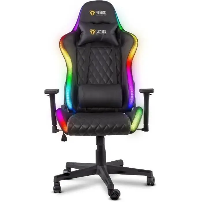 Yenkee Καρέκλα Gaming Stardust - Φωτισμός RGB - Μαύρο