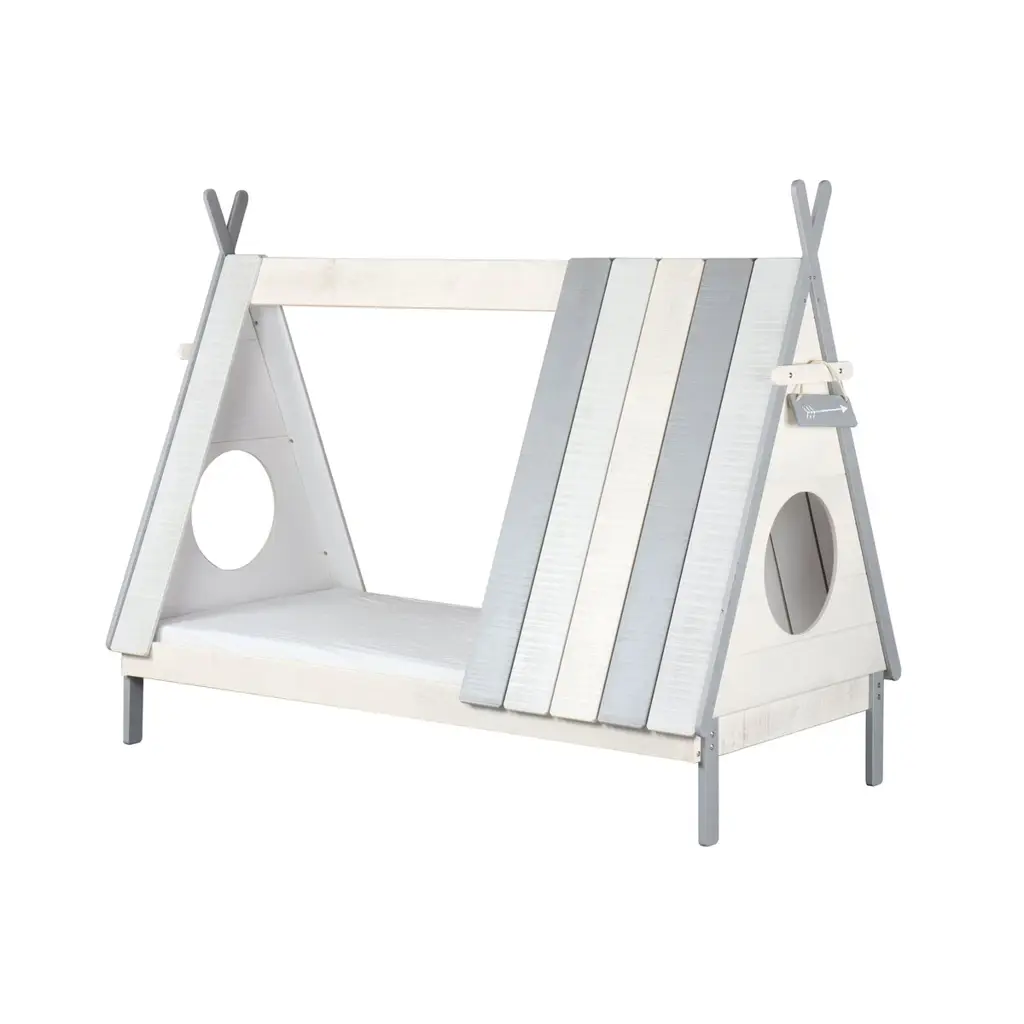 Παιδικό κρεβάτι teepee 90x200 cm - Μπλε/Γκρι