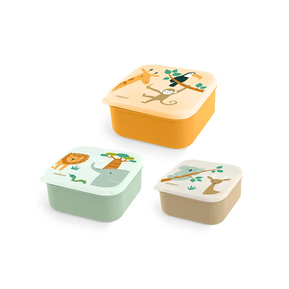 ML89623 Σετ 3 Δοχείων Φαγητού Snack Box Jungle