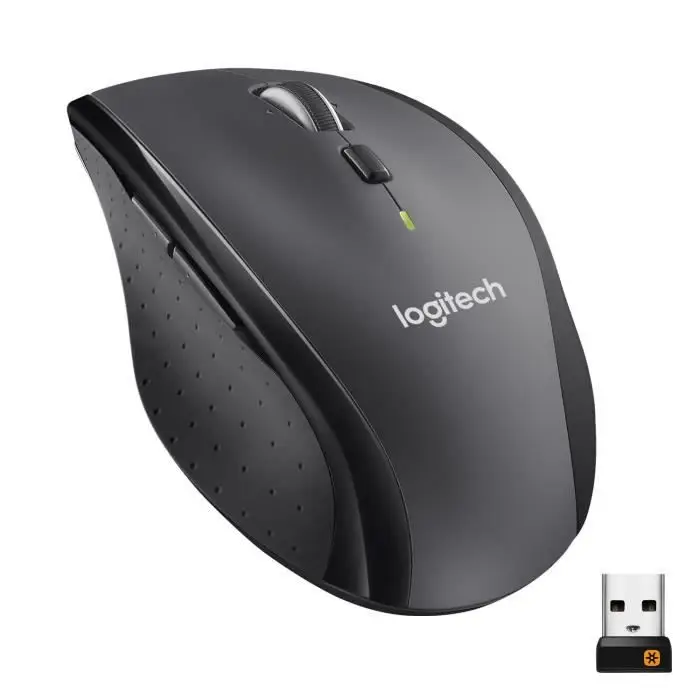 Logitech M705 Marathon ασύρματο ποντίκι, δέκτης USB Unifying 2,4 GHz, 1000 PPP, 5 προγραμματιζόμενα κουμπιά, διάρκεια μπαταρίας 3 έτη, συμβατό με PC, Mac, φορητό υπολογιστή, Chromebook - γραφίτης