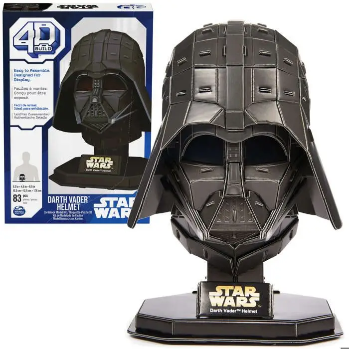4D BUILD - Παζλ 3D Star Wars - Μακέτα Star Wars 83 τεμαχίων - Κράνος Dark Vador εμπνευσμένο από τη saga - Παζλ ενηλίκων - Παιχνίδι κατασκευής για συλλογή - Παιχνίδι ενηλίκων - Παιχνίδι παιδιού 12 ετών και άνω