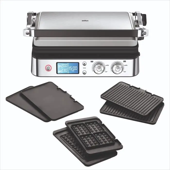 Braun CG 9047 MultiGrill 9 - Ηλεκτρική Ψησταριά - 2000 W - Μαύρο/Inox