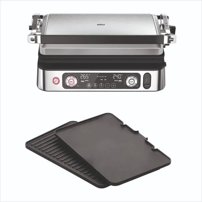 Multi Grill 9 Pro - Ηλεκτρική Συσκευή Γκριλ - 2200 W - 3 Θέσεις Μαγειρέματος - Μαύρο/Ατσάλι
