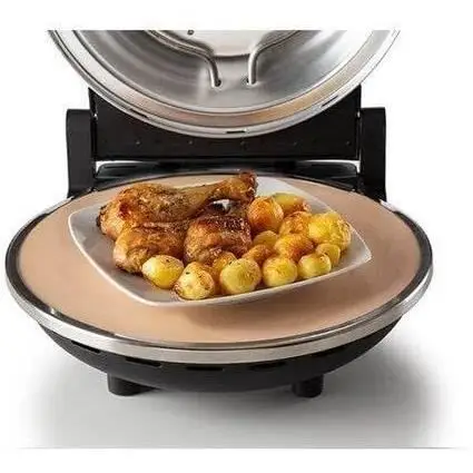 Ariete Pizza Four 917, πίτσα 4 Minute, 5 επίπεδα ψησίματος, πλάκα πυρίμανης πέτρας για το ζέσταμα, ξύλινες λεπίδες περιλαμβάνονται, μέγιστη θερμοκρασία 400°C, 1200W, μαύρο