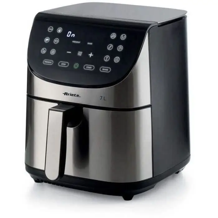 Ariete 4628 φριτέζα αέρα 7L, 1800W, χωρητικότητα 7L, χωρητικότητα μαγειρέματος 2,8kg, 12 προρυθμισμένα προγράμματα, λειτουργία Max Crisp, θερμοκρασία έως 200°C, αντικολλητικό καλάθι με σχάρα, μέταλλο