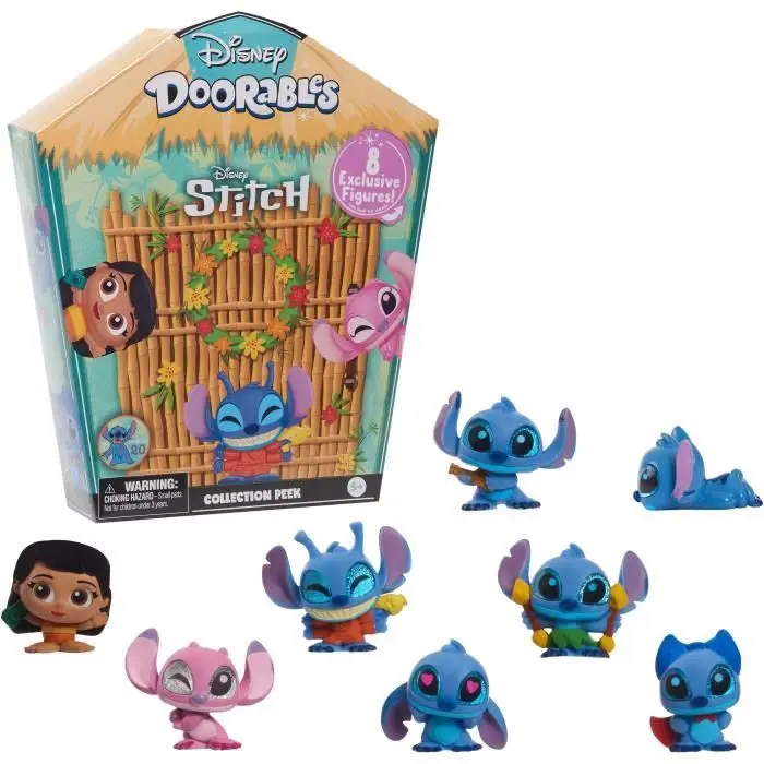 Disney Doorables Stitch σετ συλλεκτικών φιγούρων - 8 φιγούρες - 3,8 cm
