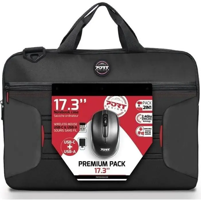 Port Designs Premium Pack - Τσάντα για laptop 14/15.6 ίντσες - Μαύρη